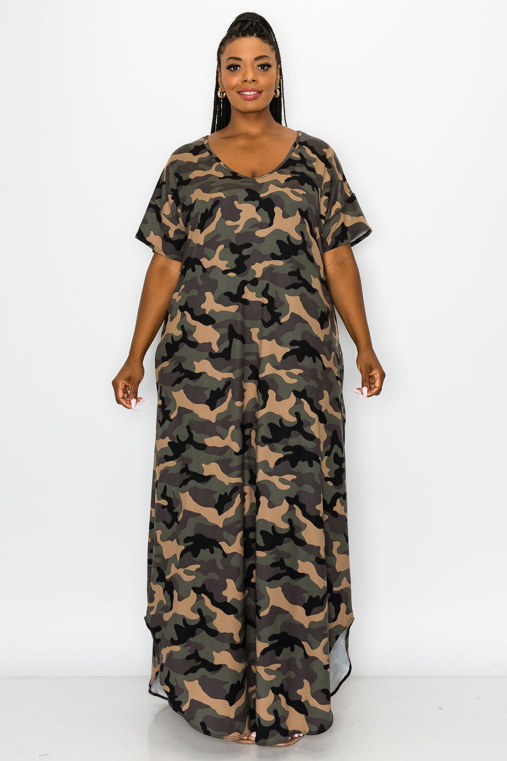 KATT CAMO POCKET MAXI DRESS, , alternate image number 4