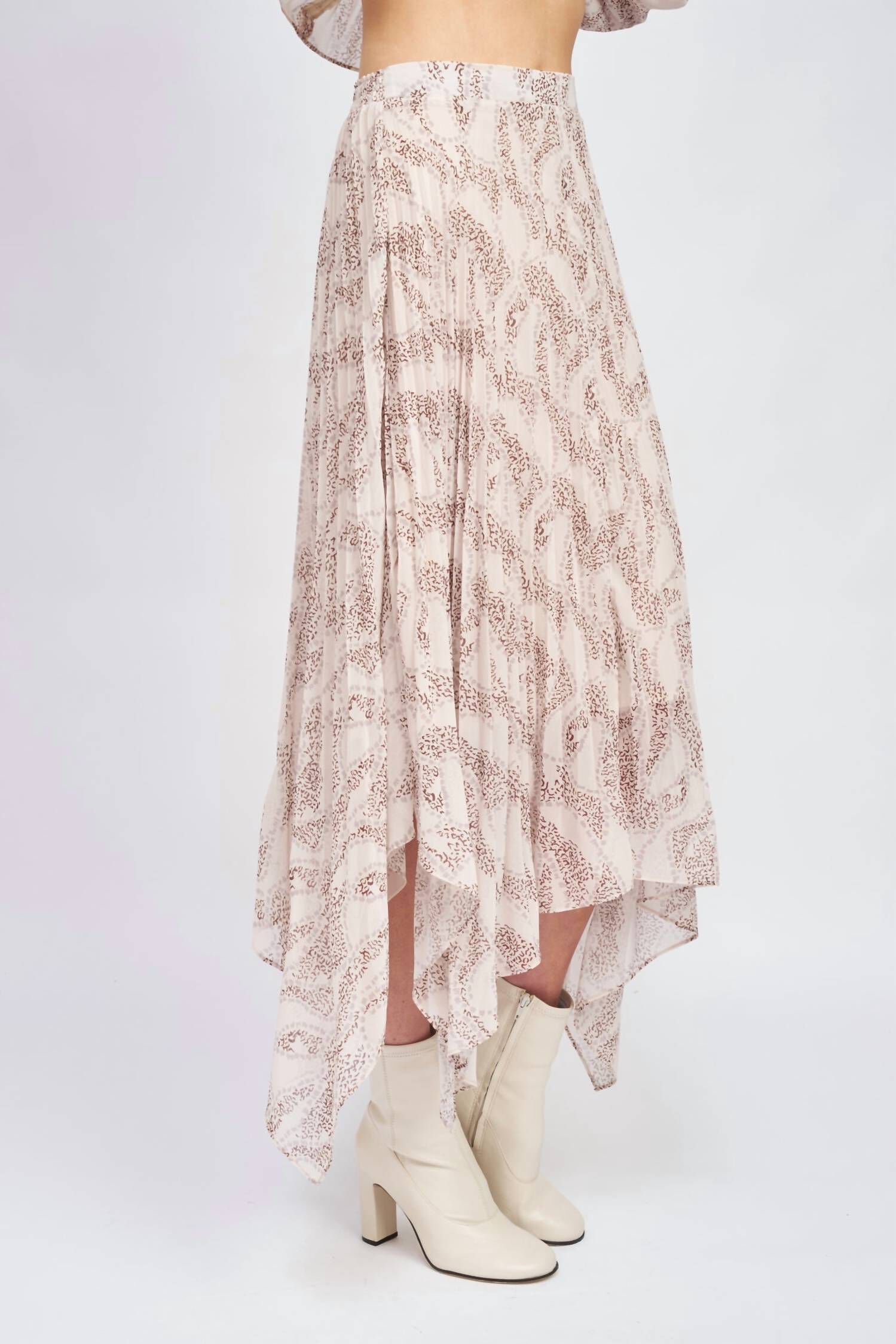 EVER MIDI SKIRT IN OAT, Oat / Beige, alternate image number 1