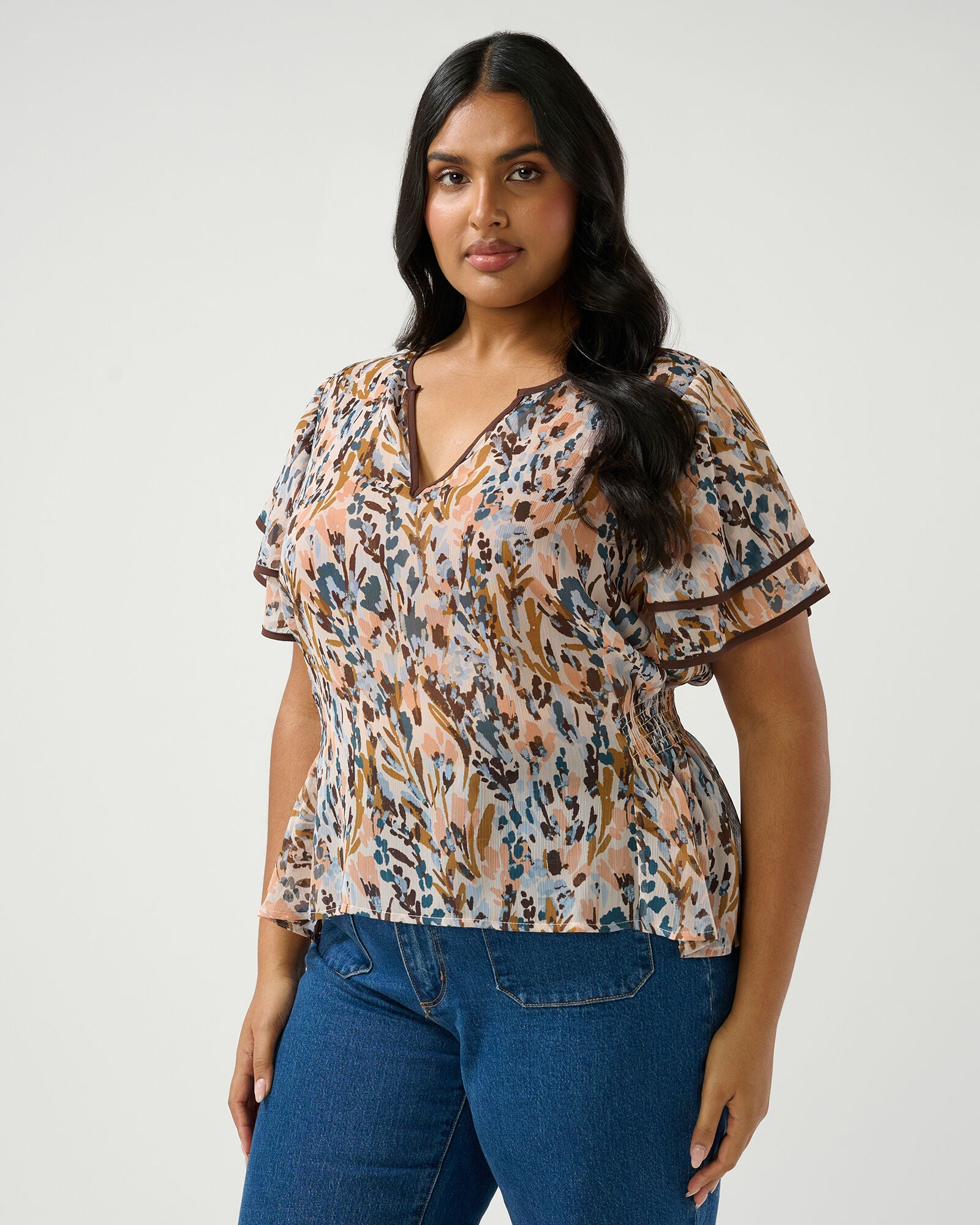 Bellarosa Top, Coral Reef / Pink, alternate image number 1