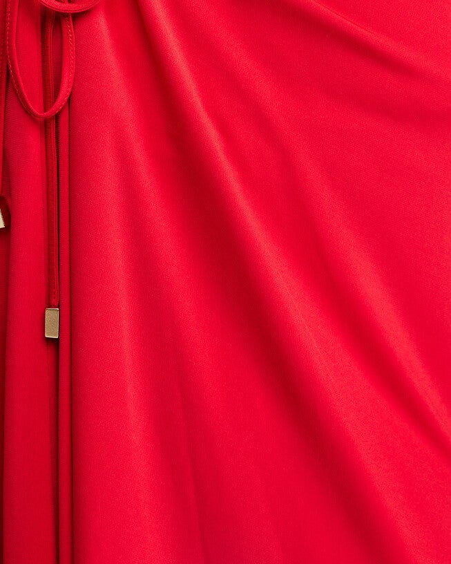 Jersey Ruched Red Midi Dress, , alternate image number 9