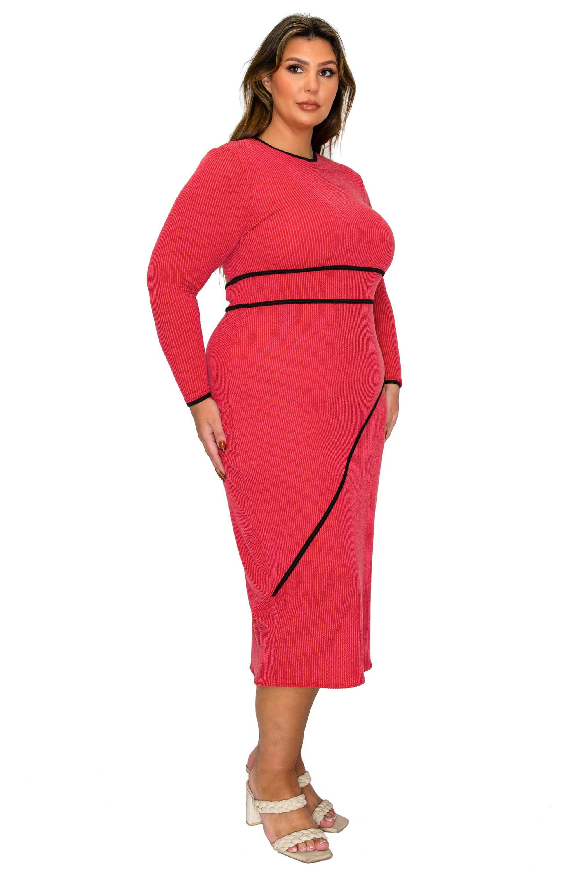 Elora Sweater Dress, Red / Red, alternate image number 1