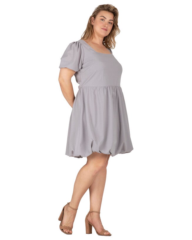Zenith Women's Balloon Skirt Plus Size Mini Dress, , alternate image number 7