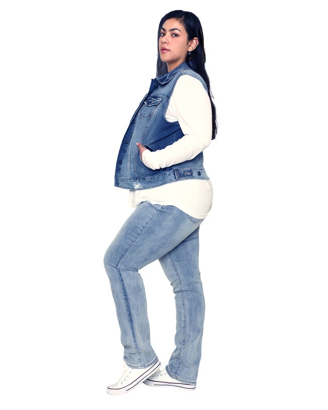 Denim Vest - Rowan, ROWAN / Medium Wash, alternate image number null