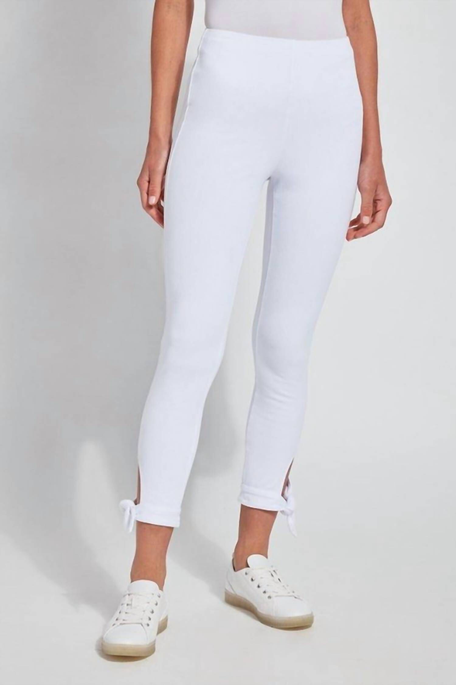 DELA TIE CROP LEGGING IN WHITE, White / White, hi-res image number 0