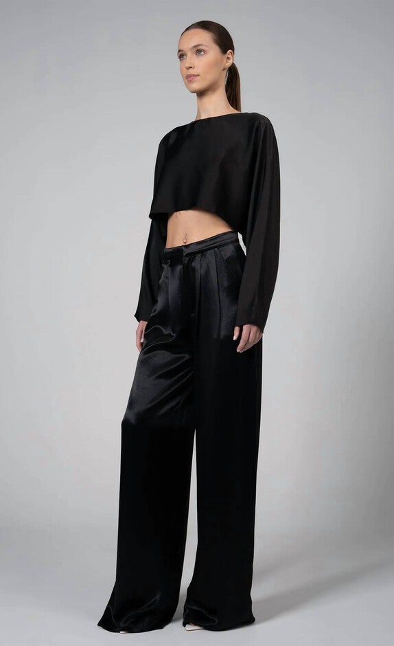 PARIS PANT IN BLACK, Black / Black, alternate image number 2