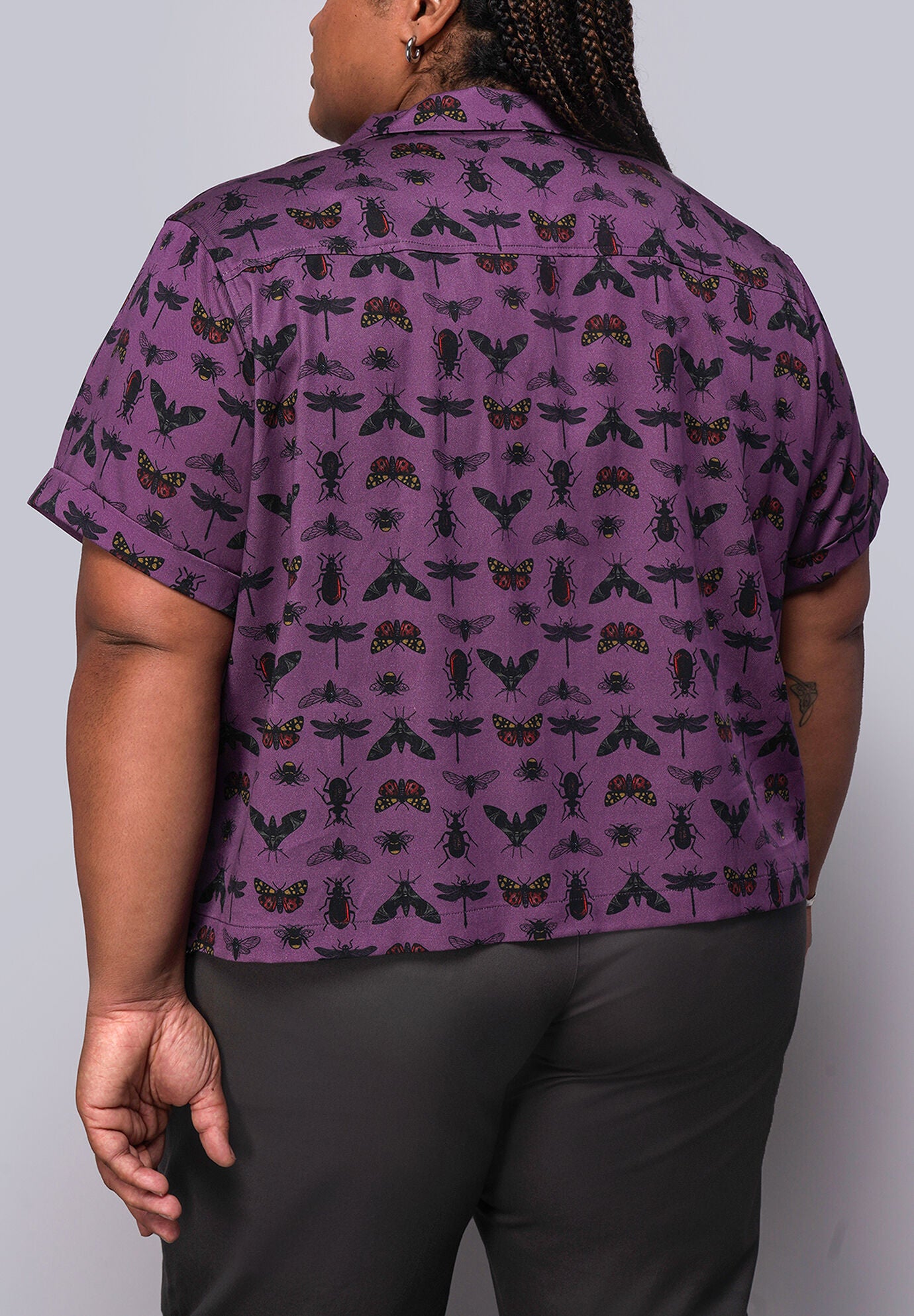 The Everyday Camp Button Up, INSECT GRAPE / Purple, alternate image number 2