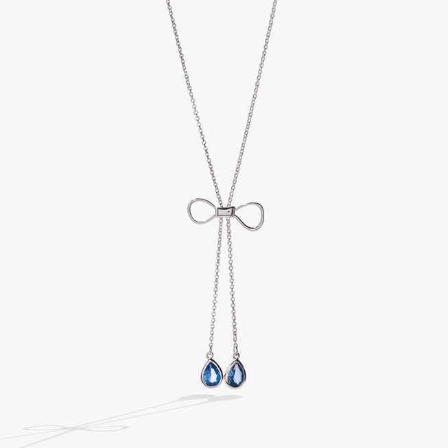 Bow Adjustable Slider Necklace, Silver / Silver, hi-res image number 0