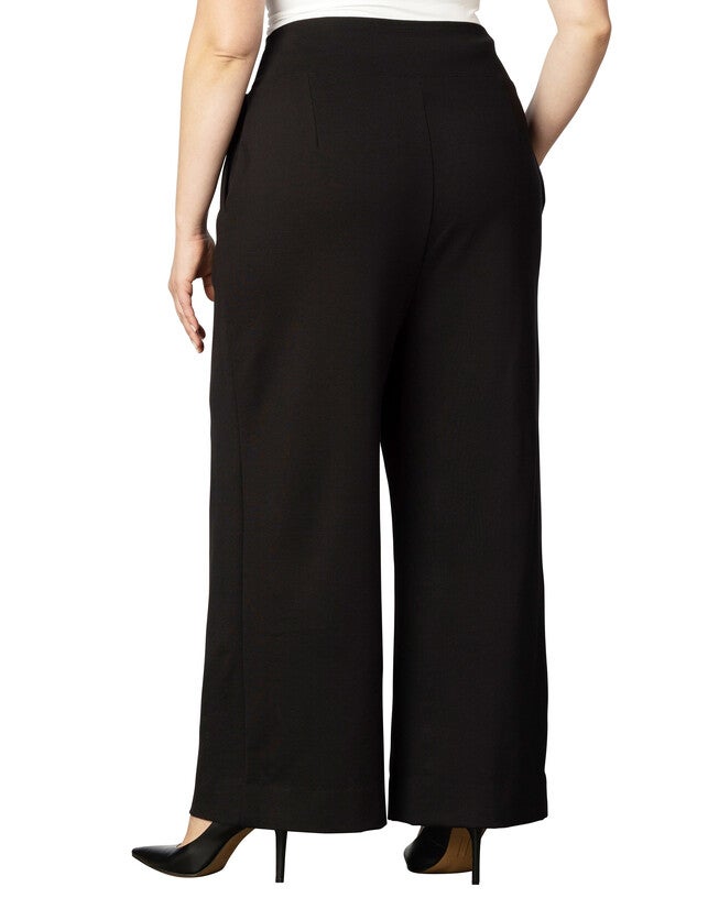 Polished Ponte Pants, BLACK NOIR / Black, alternate image number 1
