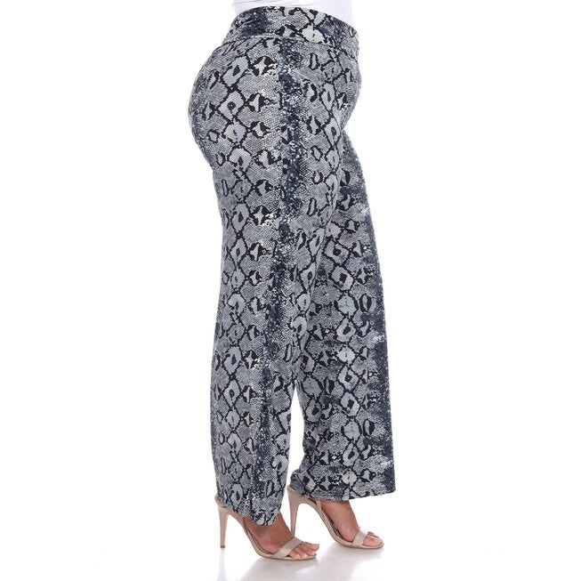 Snake Print Palazzo Pants, , alternate image number null