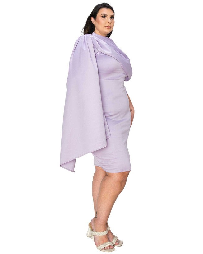 DAHLIA SASH CAPE DRESS, , alternate image number null