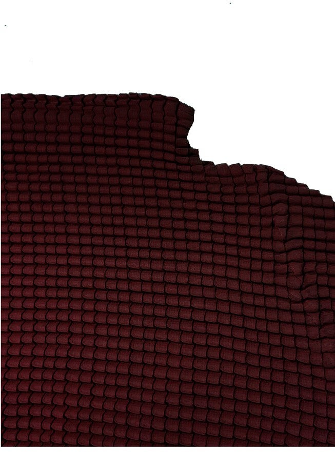 INGRID PLEATED MOCK NECK TOP, Burgundy / Burgundy, alternate image number null