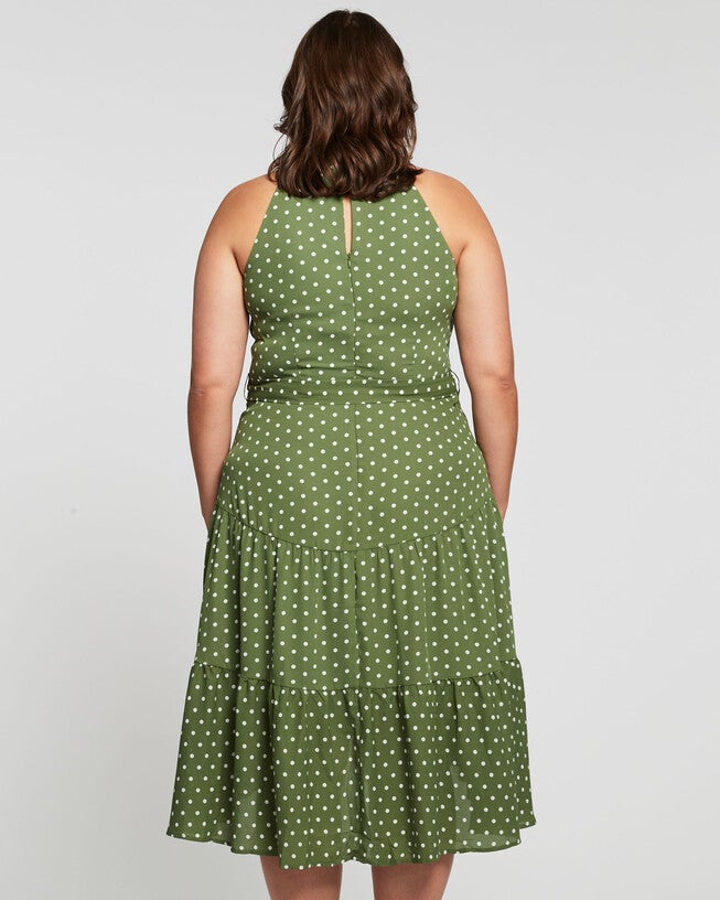 La Bocca Green Polka-Dot Halter Dress, , alternate image number 8