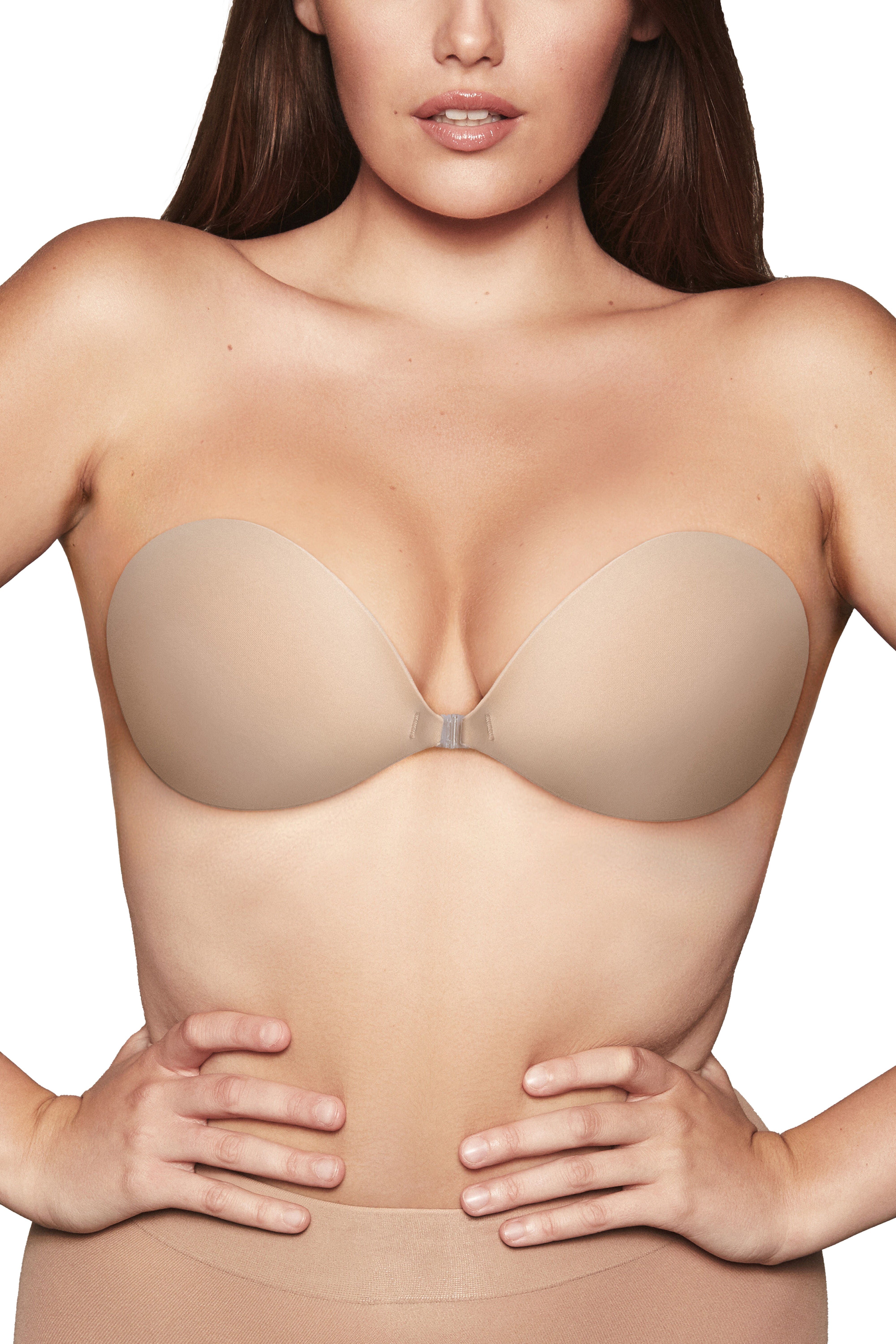 Push Up Luxe Adhesive Fabric Bra, No 3 Buff / Beige, alternate image number 1
