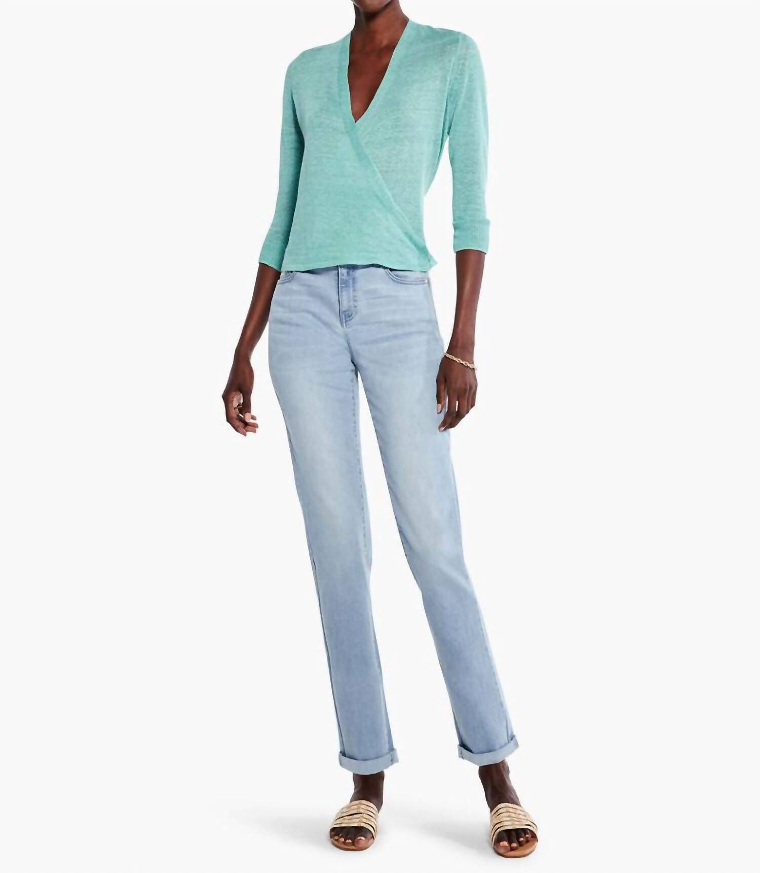 4 WAY CARDIGAN IN HAZY AQUA, , alternate image number 7