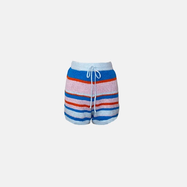 Ivy Knit Shorts In Blue Stripes, Blue Stripes / Light Blue, hi-res image number 0