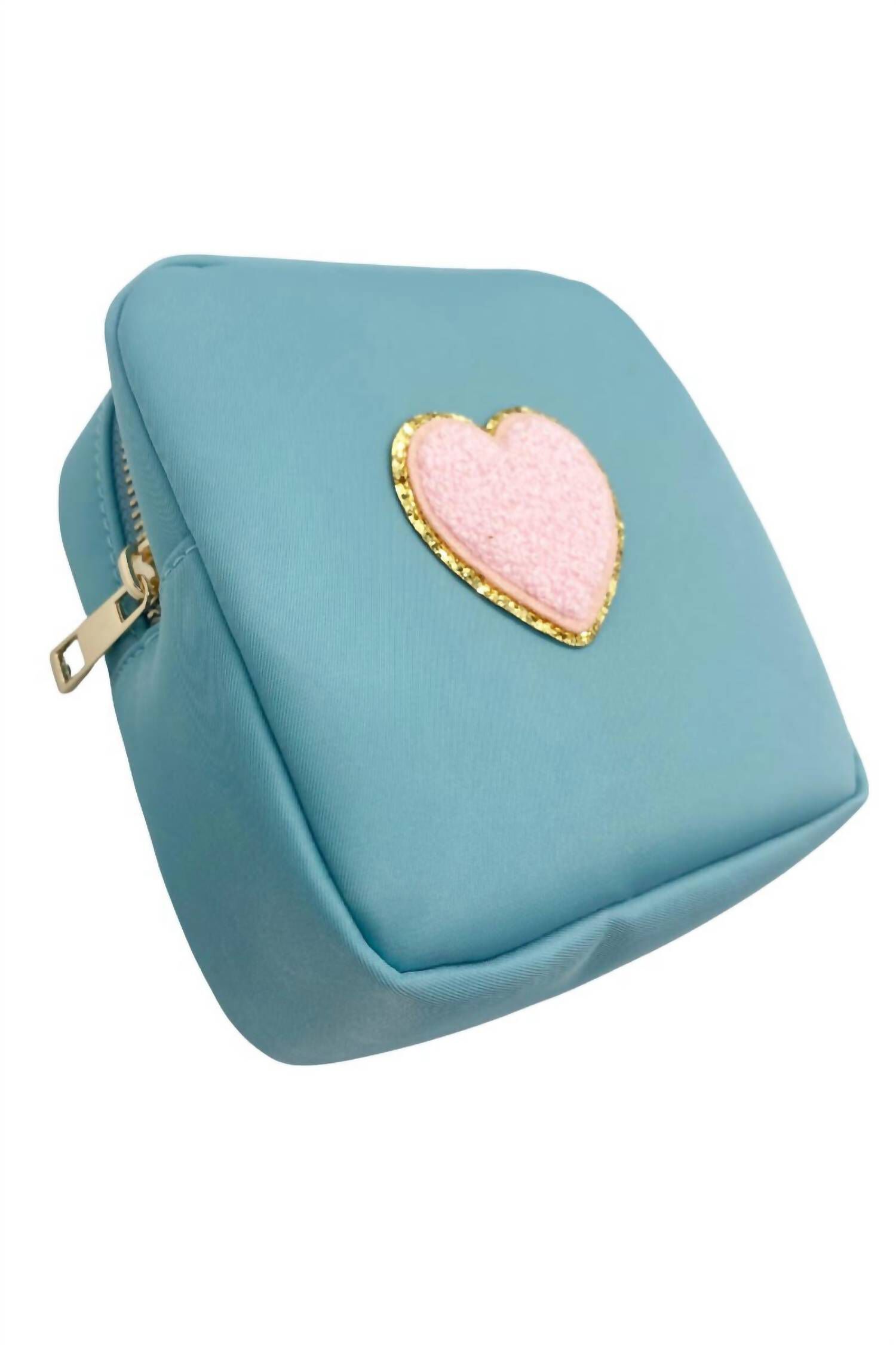 HEART IT ALL POUCH, Blue  Pink / Azure Blue, hi-res image number 0