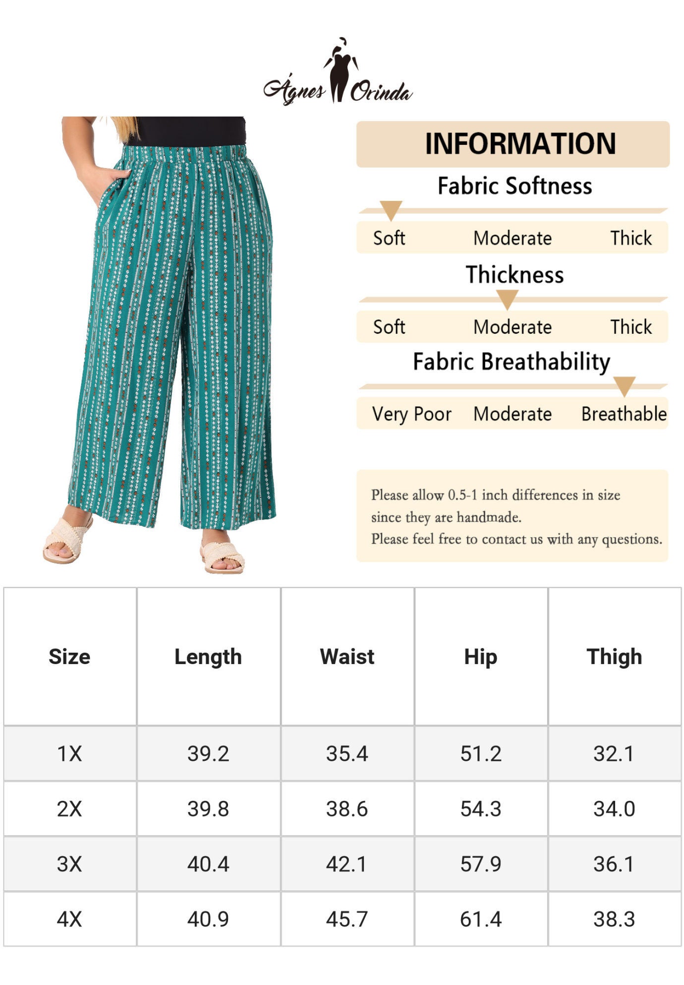 STRIPE BOHO WIDE LEG PAPER BAG PALAZZO PANTS, Lake Blue / Azure Blue, alternate image number 1