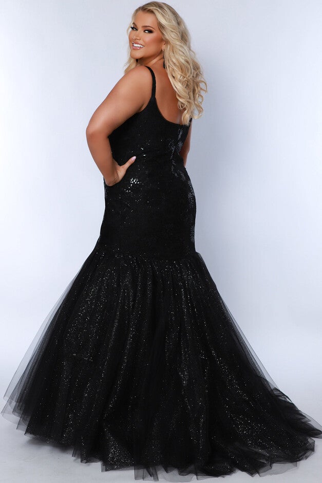 GREATLY ADMIRED MERMAID GOWN, Black / Black, alternate image number null