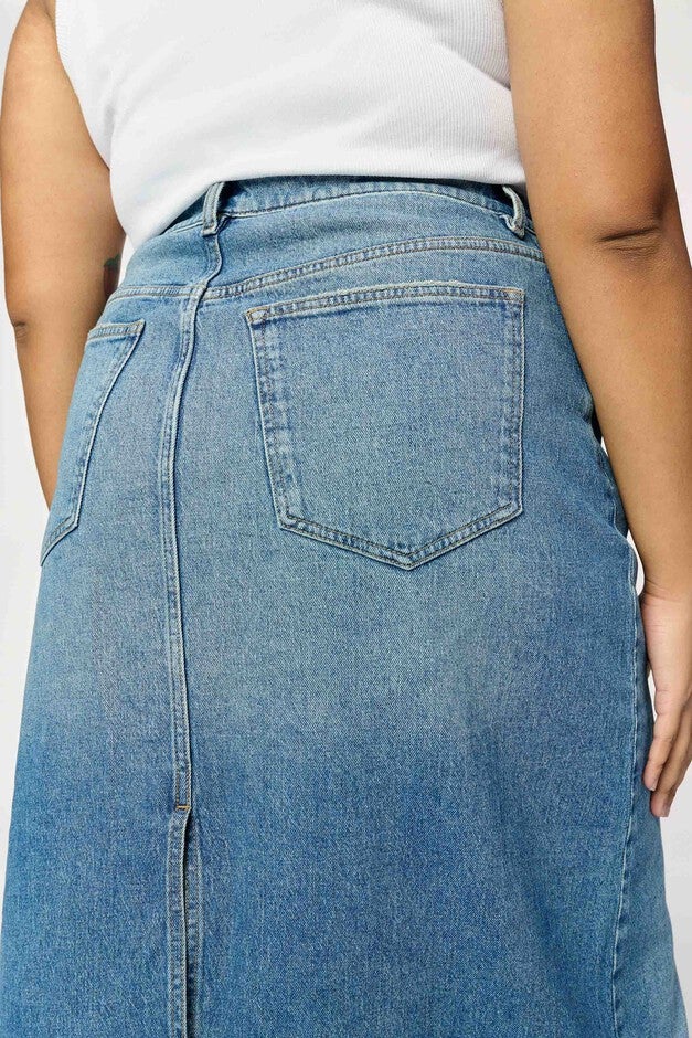 LIN PLUS - DENIM SKIRT | ROCKAWAY, ROCKAWAY / Dark Wash, alternate image number null