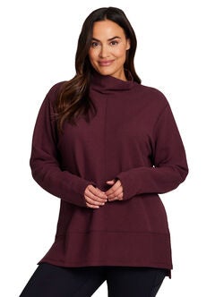 Studio Jacquard Mock Neck Pullover