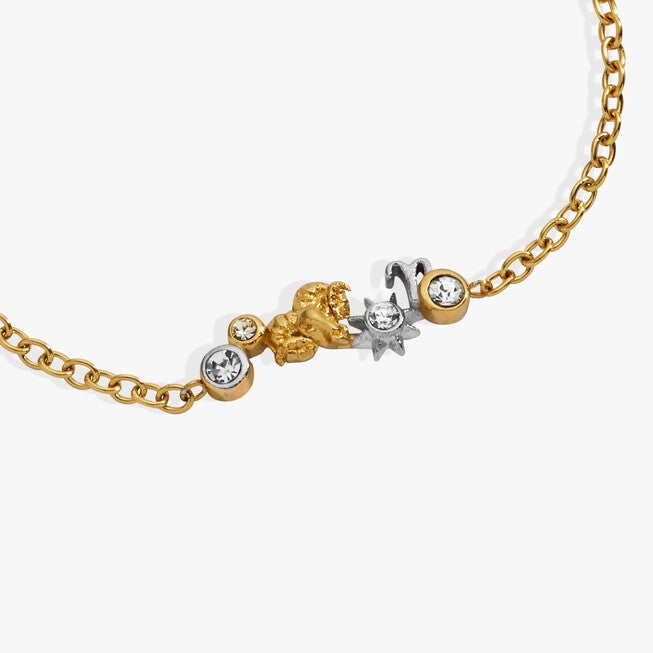 Aries Symbol Inline Bracelet, Two tone / Gold, alternate image number 2