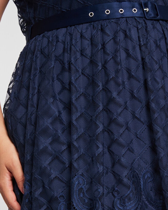 Catalina Navy Lace Dress, Navy / Navy, alternate image number null