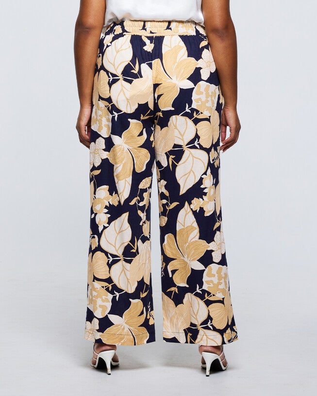 Valencia Floral Pant, Print / Navy, alternate image number null
