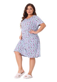 Short Sleeve Lightweight Pajama Dress