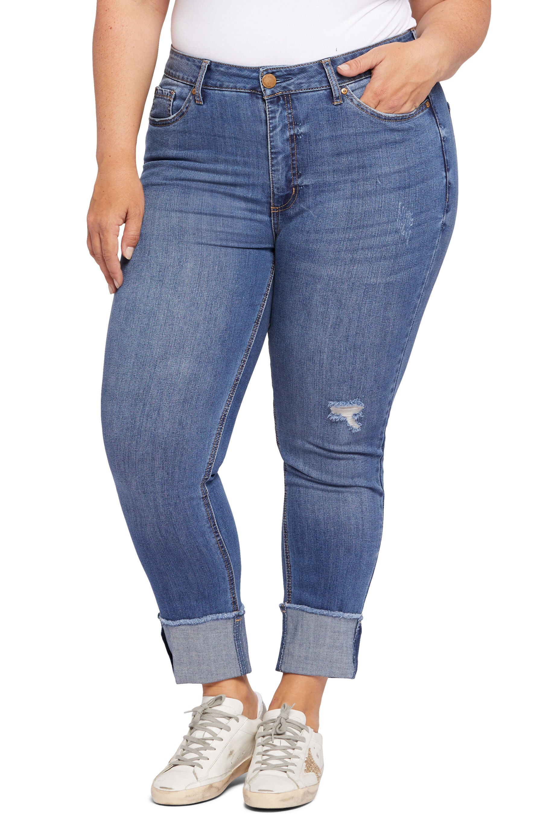 Boyfreind Slim Straight, Gloss / Medium Wash, hi-res image number 0