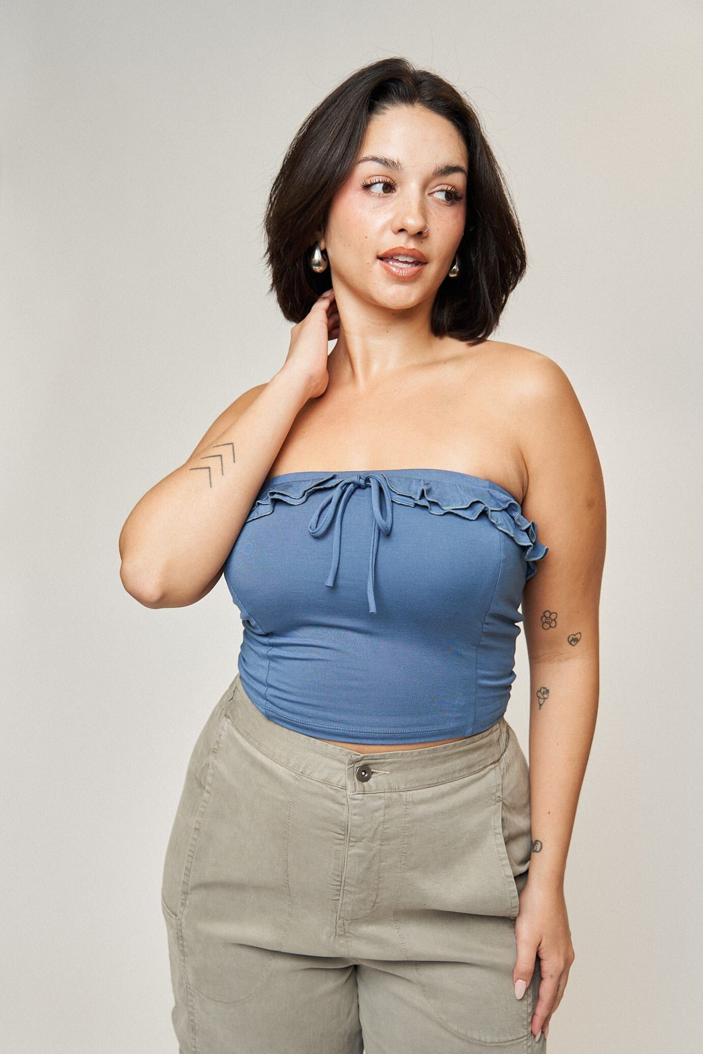 Madison Tube Top, Denim Blue / Dusty Blue, hi-res image number 0