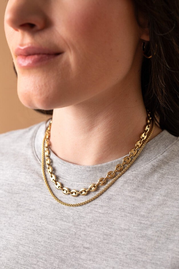 Mariner Necklace, Gold / Gold, alternate image number 4