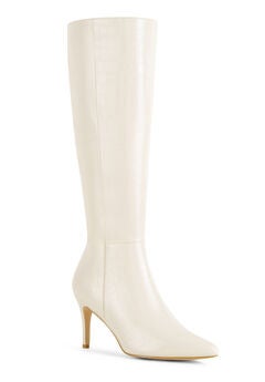 Faux Leather Knee High Boots