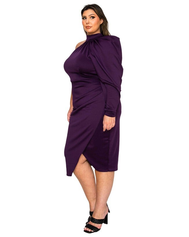 GIGI DRESS, Dark Eggplant / Purple, alternate image number 1