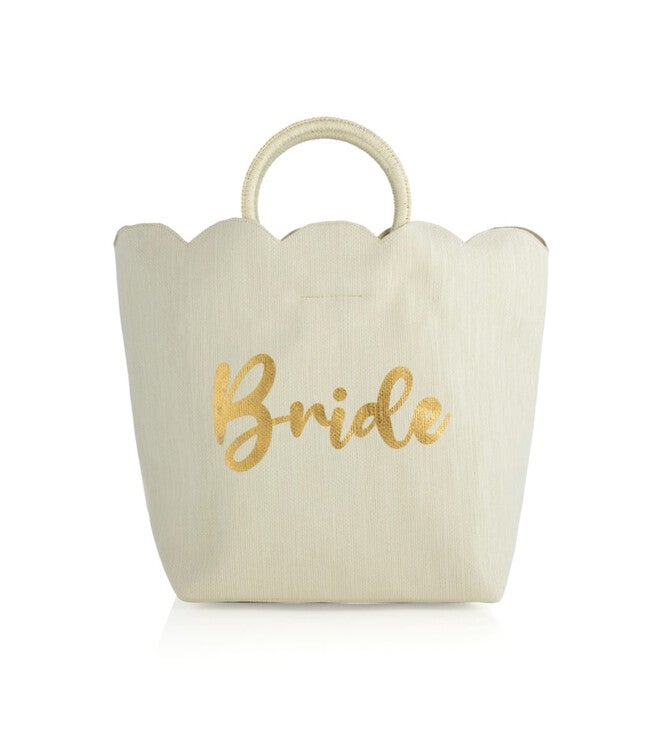 "Bride" Scalloped Edge Tote, , alternate image number null