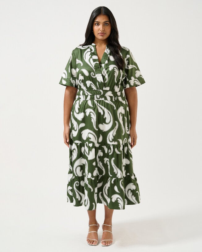 SANDSWEPT DRESS, Print / Kelly Green, hi-res image number 0