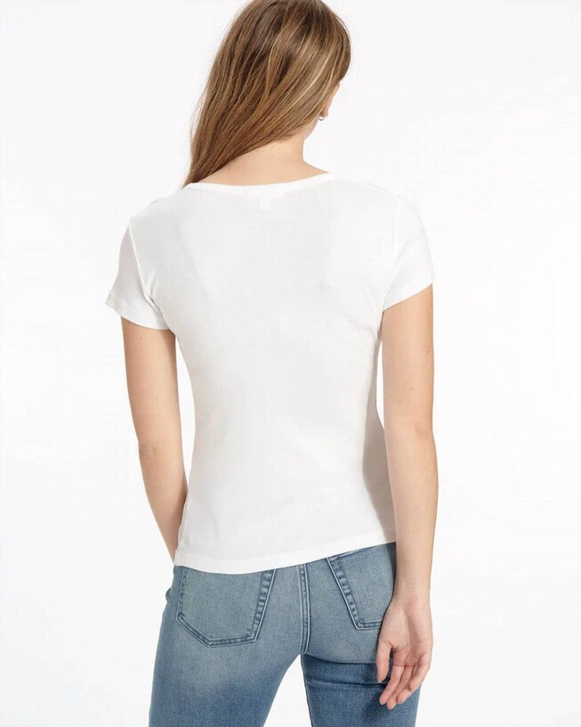 ABBIE CREWNECK TEE IN WHITE, , alternate image number null
