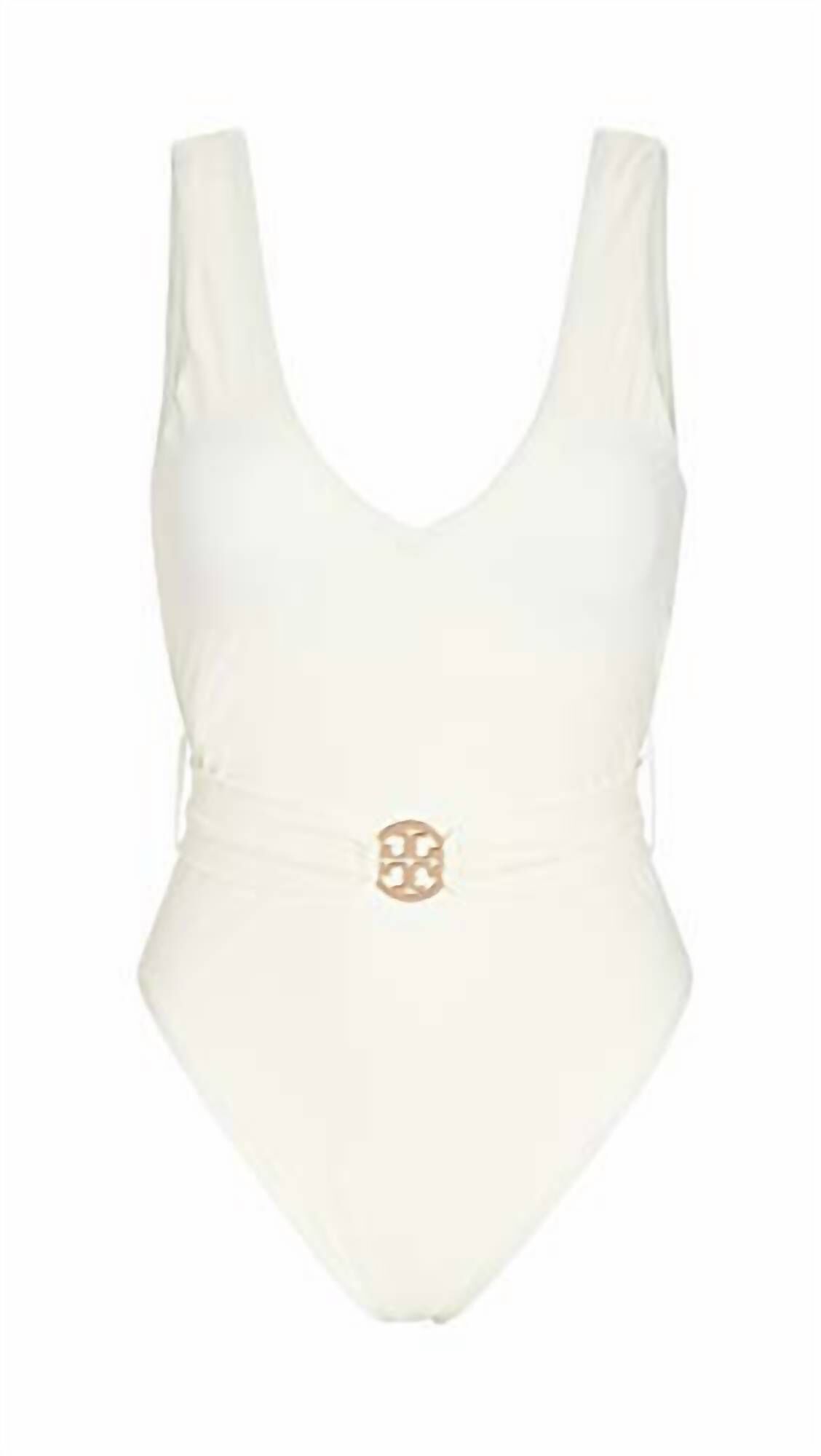 MILLER PLUNGE ONE PIECE, Off White / White, alternate image number 2