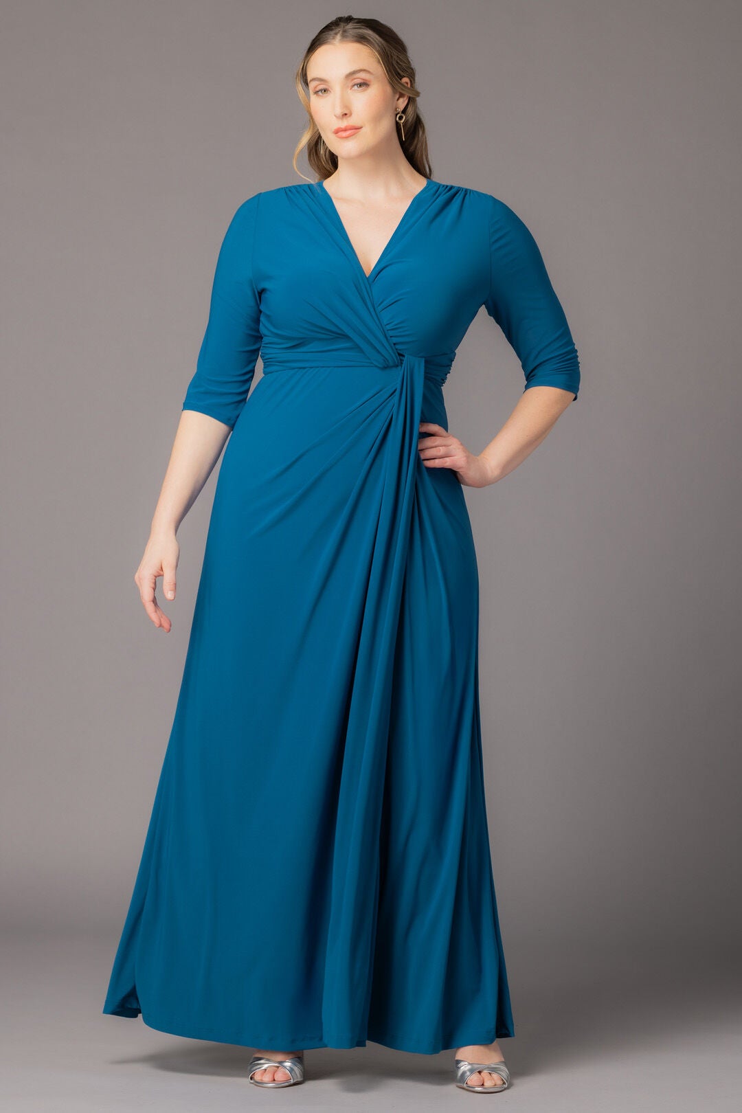 Evening Romance Gown, Aegean Blue / Teal, alternate image number 3