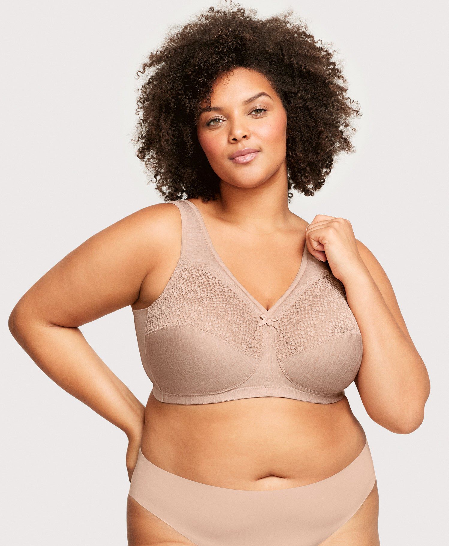 MagicLift Moisture Control Bra, Cafe Heather / Tan, alternate image number 2