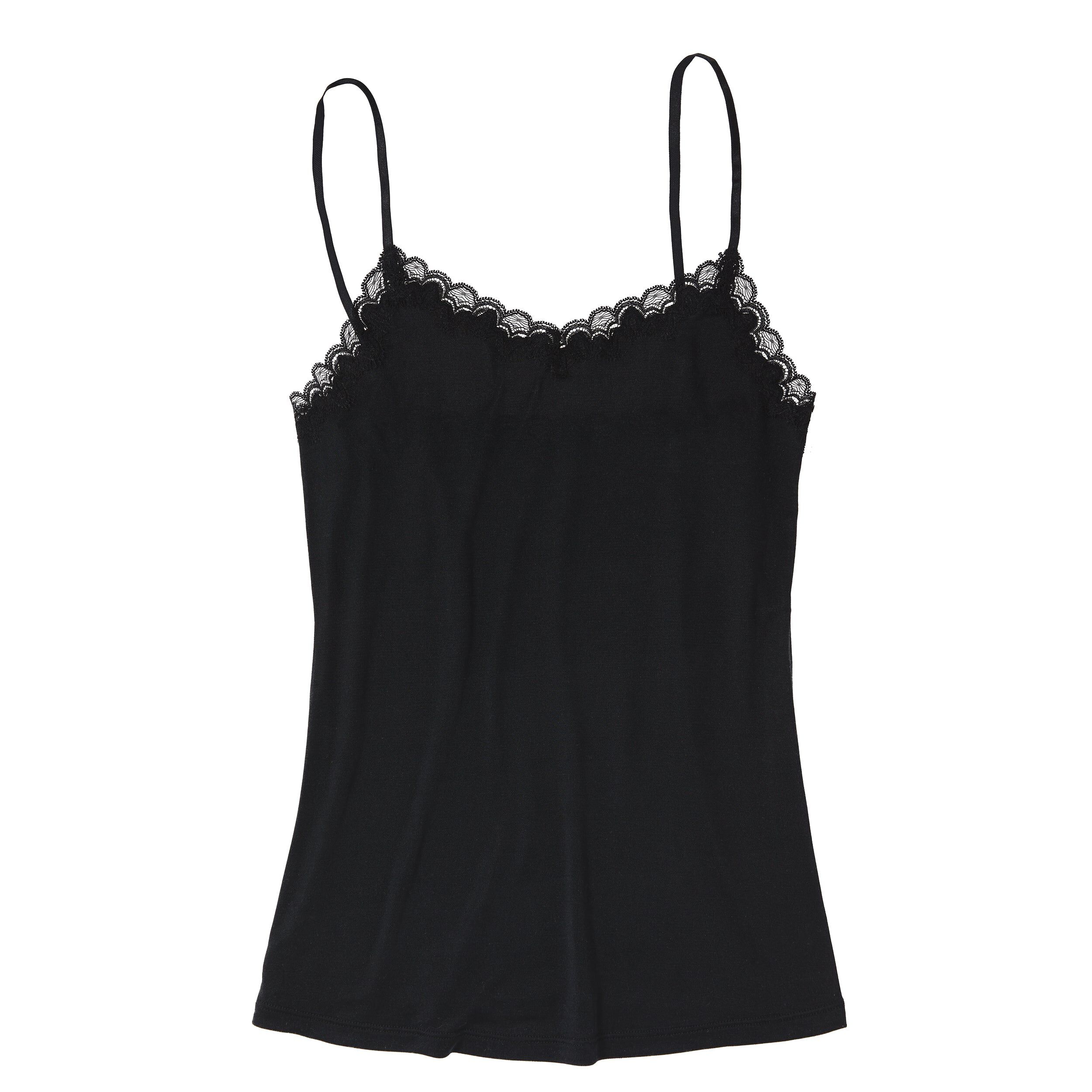 Soft Silk Camisole, Tap Shoe Black / Black, hi-res image number 0