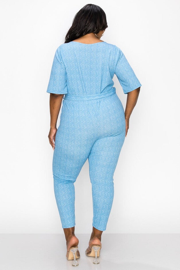WRAP DENIM JUMPSUIT, Light Blue / Light Blue, alternate image number null