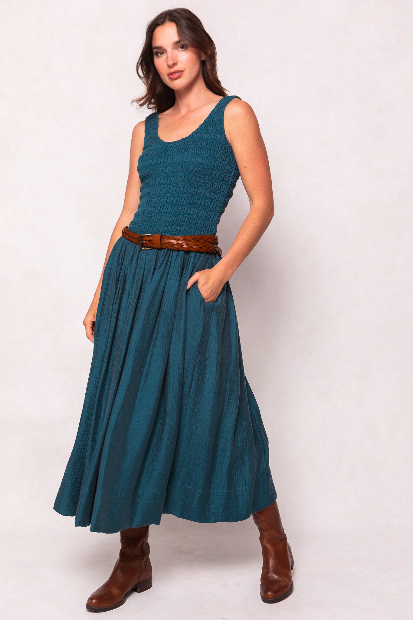Marlow Dress, Teal / Teal, hi-res image number 0
