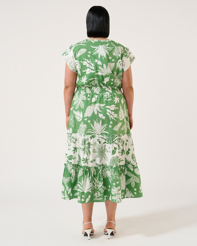 AMAZONIA DRESS, Print / Kelly Green, alternate image number 4