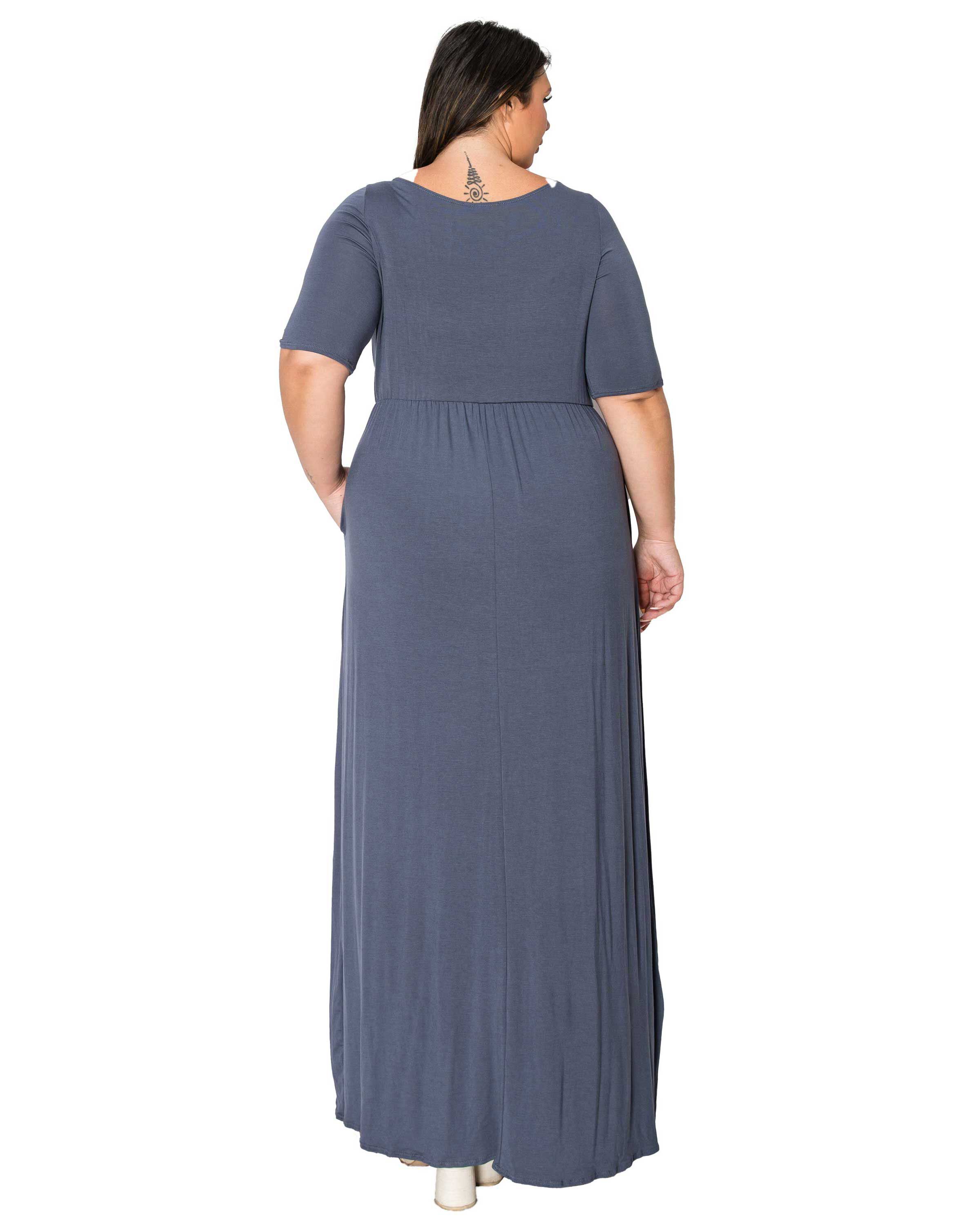 Eva Pocket Maxi Dress, Charcoal / Charcoal Grey, alternate image number 2