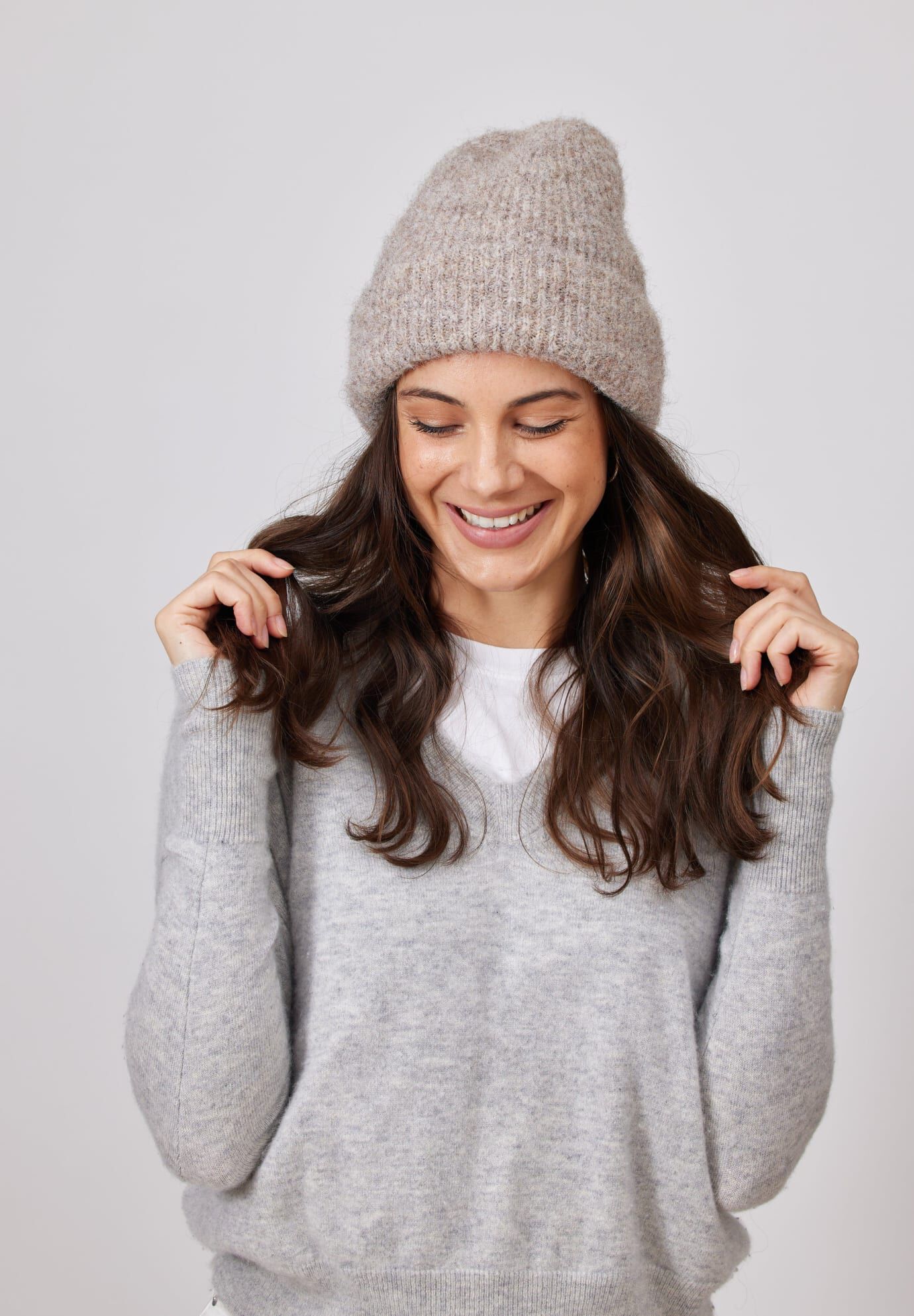 Eco Beanie, Taupe / Taupe, alternate image number 3