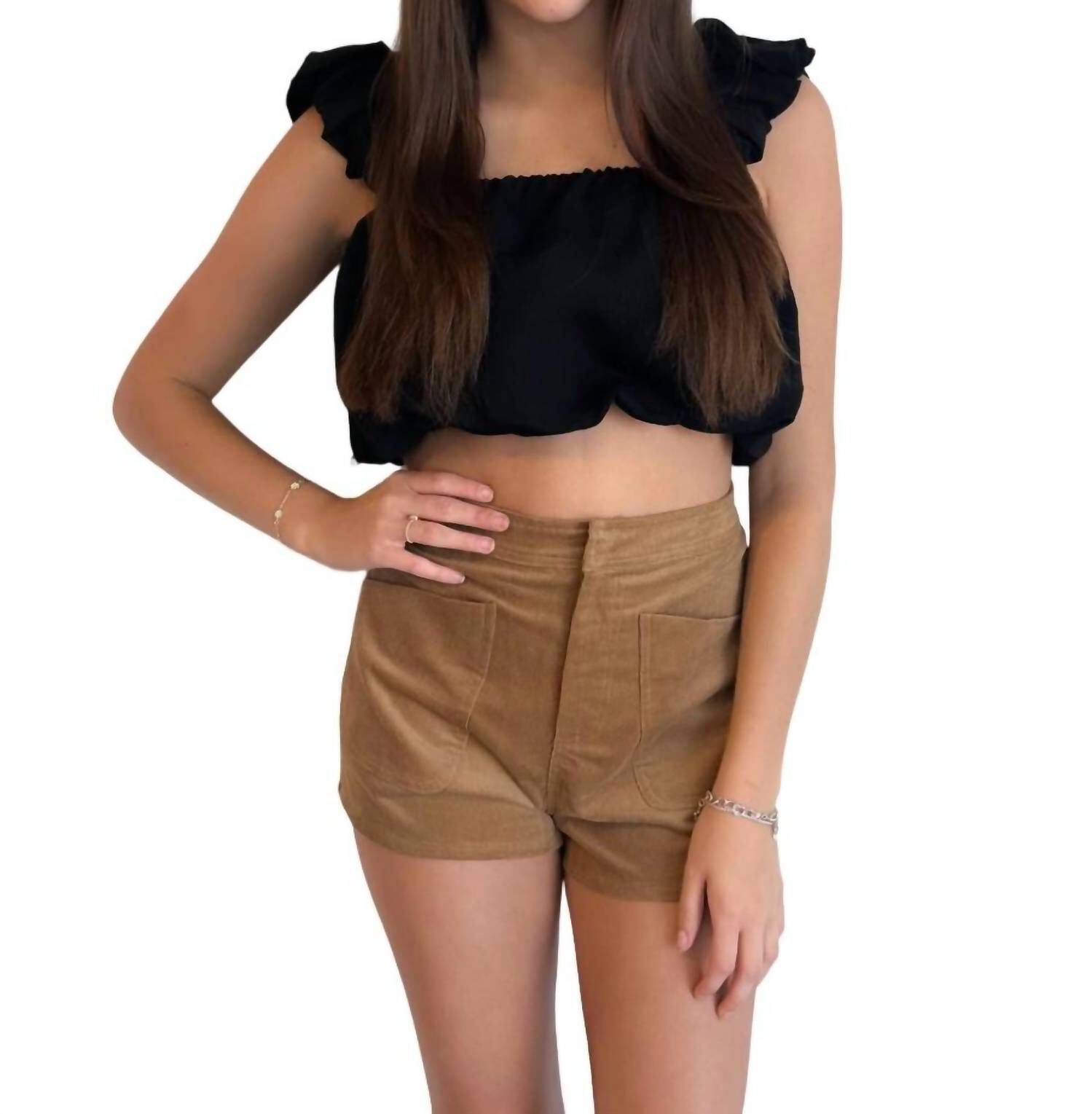 Autumn Lover Shorts In Brown, Brown / Brown, hi-res image number 0