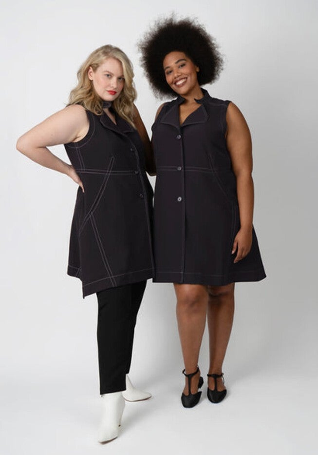 LAYERING VEST, Jet Black / Black, alternate image number 2