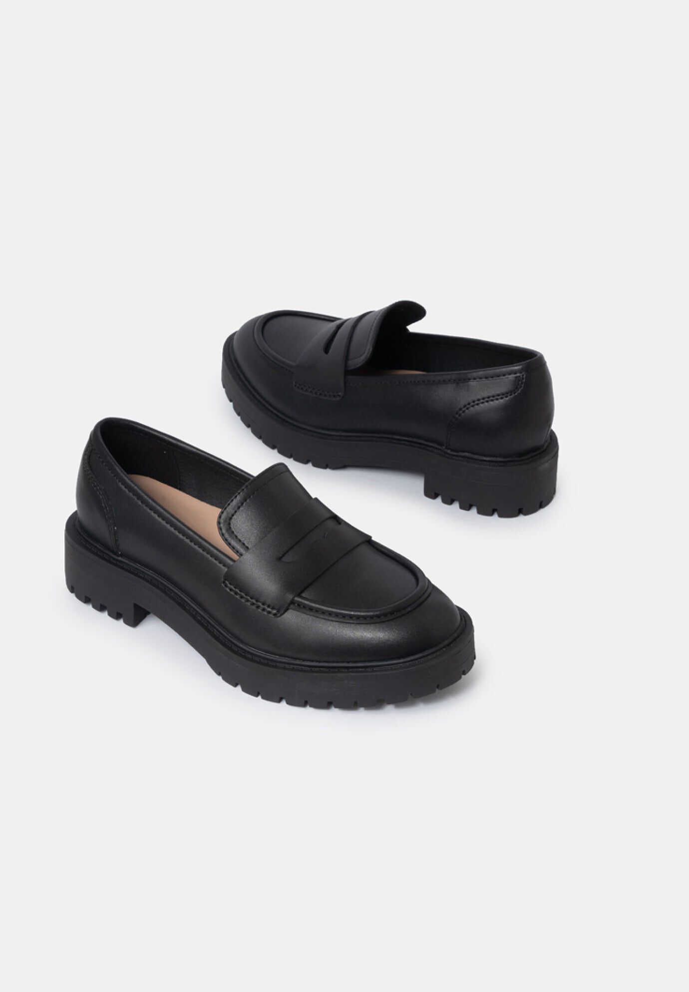 Tate Vegan Classic Loafers, Black / Black, alternate image number 3