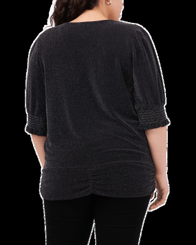 Lyla Puff Sleeve Metallic Top, , alternate image number 5