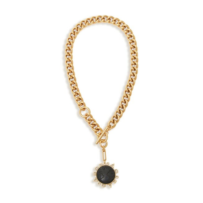 Odyssey Necklace Black Gold, Black Gold / Black, hi-res image number 0